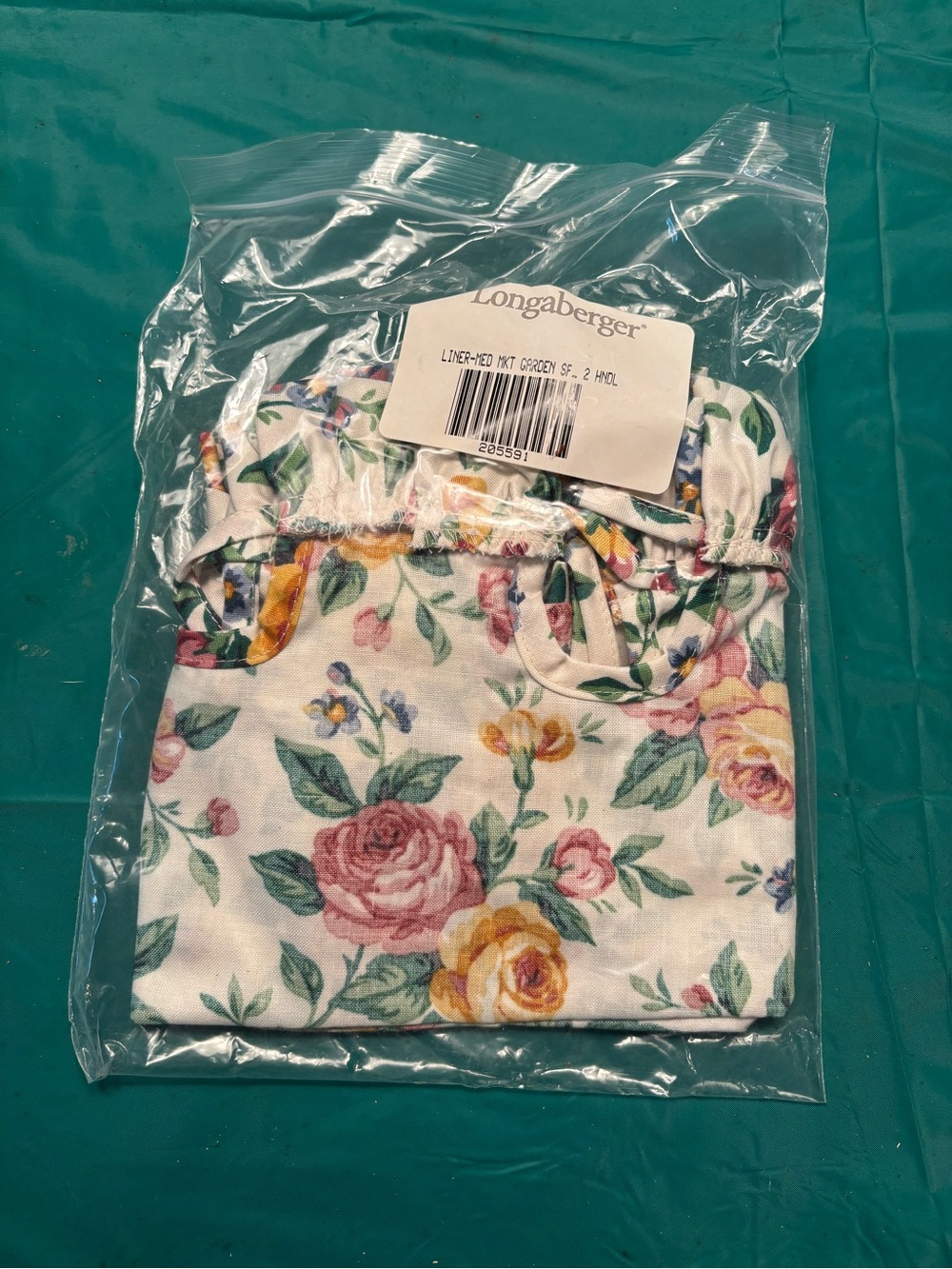 Longaberger medium market 2 handle in Garden Splendor. NIB SFH